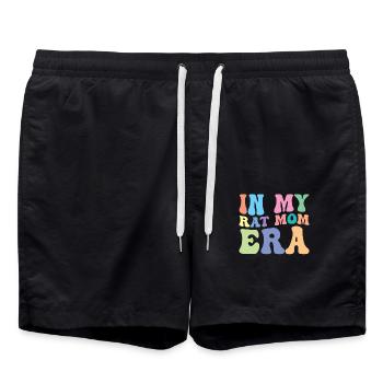 Rat Mom Retro Groovy In My Rat Mom Era - Swim Trunks - black - Front - AI Model Male 185 light (185cm)