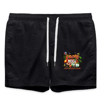 Psychologist Vacation Group #Psychologistsquad - Swim Trunks - black - Front - AI Model Male 185 light (185cm)