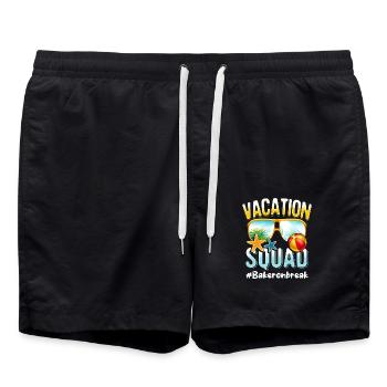 Baker Vacation Squad #Bakeronbreak - Badeshorts - Schwarz - Vorne - AI Model Male 185 light (185cm)