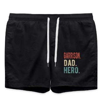 Garrison Dad Hero - Swim Trunks - black - Front - AI Model Male 185 light (185cm)