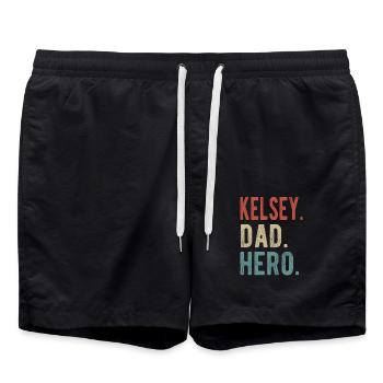 Kelsey Dad Hero - Swim Trunks - black - Front - AI Model Male 185 light (185cm)