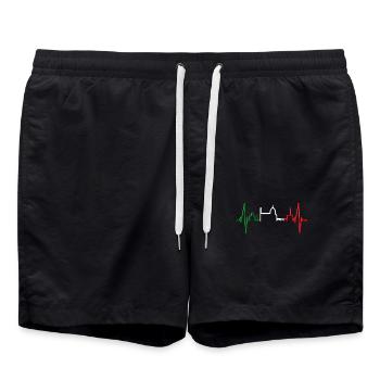 Florence Skyline Italy Heartbeat I Love Firenze - Swim Trunks - black - Front - AI Model Male 185 light (185cm)