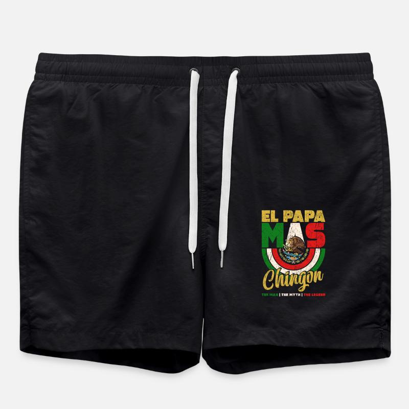 El Papa Mas Chingon - Swim Trunks - black