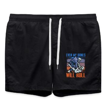 Brazilian Jiu-Jitsu even my bones will roll - Badeshorts - Schwarz - Vorne - AI Model Male 185 light (185cm)