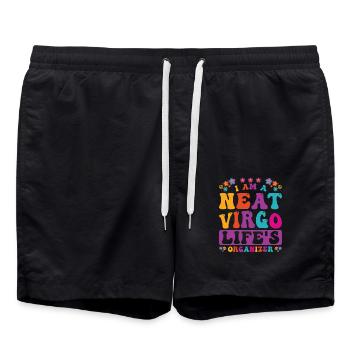 Personnalité du zodiaque Vierge Groovy Cool Vierge Idée - Short de bain - noir - Devant - AI Model Male 185 light (185cm)