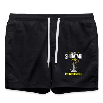 Shiritaki Noodles - Swim Trunks - black - Front - AI Model Male 185 light (185cm)