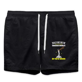 Nouilles Shiritaki - Short de bain - noir - Devant - AI Model Male 185 light (185cm)