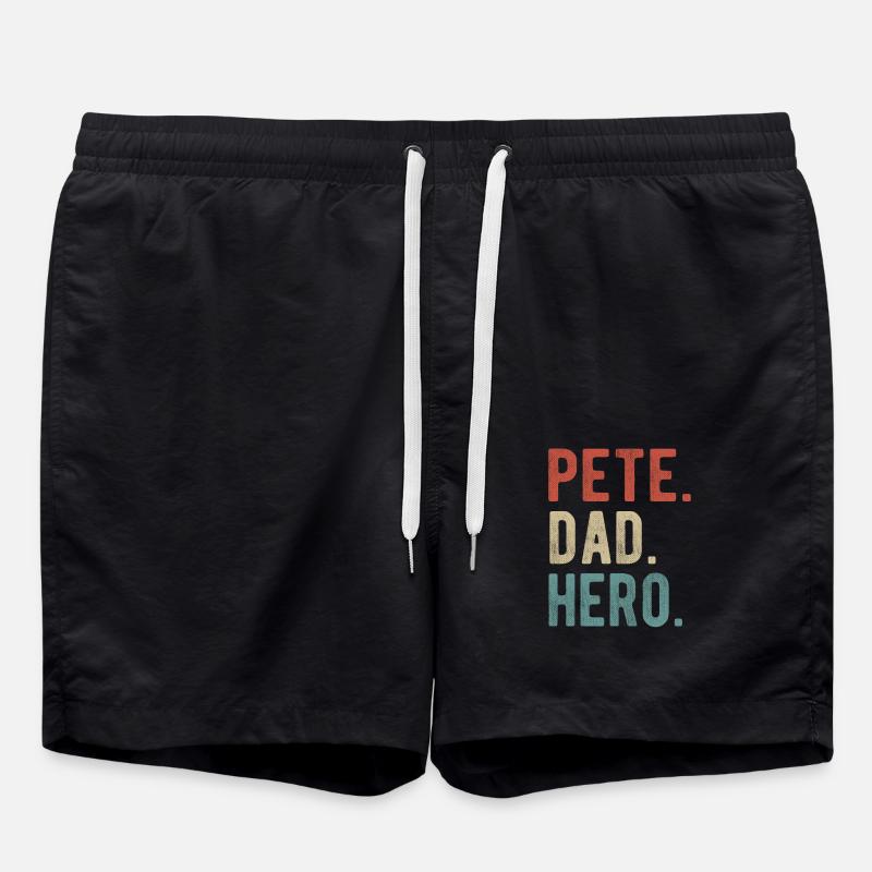 Pete Dad Hero - Swim Trunks - black