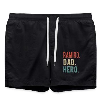 Ramiro Papa Héros - Short de bain - noir - Devant - AI Model Male 185 light (185cm)