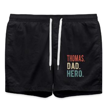 Thomas Papa Held - Badeshorts - Schwarz - Vorne - AI Model Male 185 light (185cm)