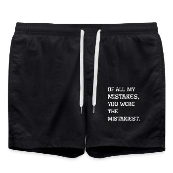 De toutes mes erreurs, tu as été la plus brumeuse - Short de bain - noir - Devant - AI Model Male 185 light (185cm)