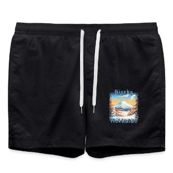 Niseko, Japon - Le pays des merveilles hivernales pour des vacances de ski à Niseko, Japon - Short de bain - noir - Devant - AI Model Male 185 light (185cm)