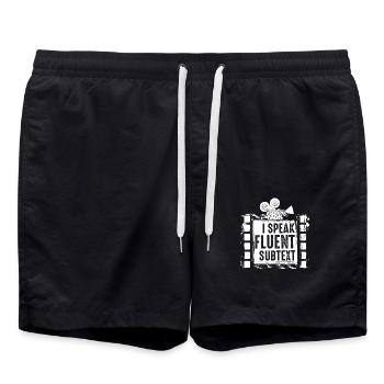 Dialogue Dissector Screenwriter - Swim Trunks - black - Front - AI Model Male 185 light (185cm)