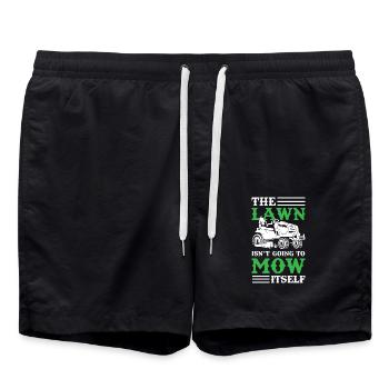 La pelouse ne va pas se tondre toute seule - Short de bain - noir - Devant - AI Model Male 185 light (185cm)