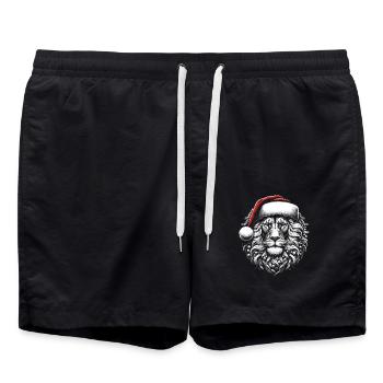 Lion Père Noël Noël - Short de bain - noir - Devant - AI Model Male 185 light (185cm)