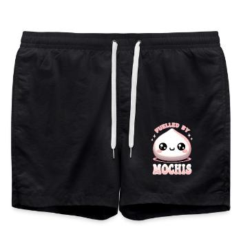 Mochi kawaii alimenté par la nourriture Mochis - Short de bain - noir - Devant - AI Model Male 185 light (185cm)
