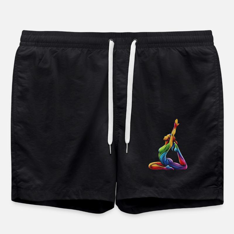Yoga Rainbow - Swim Trunks - black