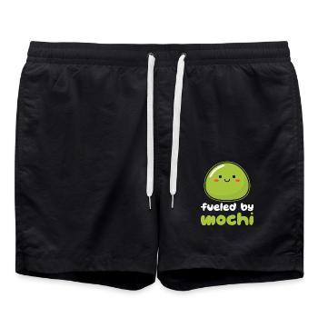 Kawaii Mochi Dessert Japonais Inspiré - Short de bain - noir - Devant - AI Model Male 185 light (185cm)