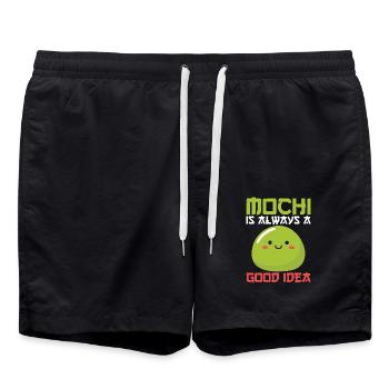 Kawaii Mochi Always a Good Idea Japanese Dessert - Swim Trunks - black - Front - AI Model Male 185 light (185cm)