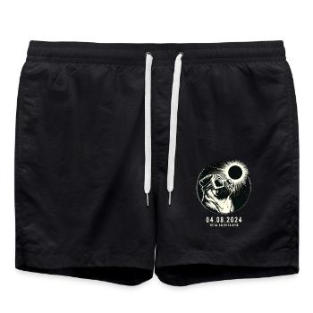 Eclipse Totale de Soleil Avril USA Carlin 04.08.2024 - Short de bain - noir - Devant - AI Model Male 185 light (185cm)