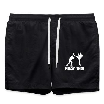 Muay Thaï - Short de bain - noir - Devant - AI Model Male 185 light (185cm)