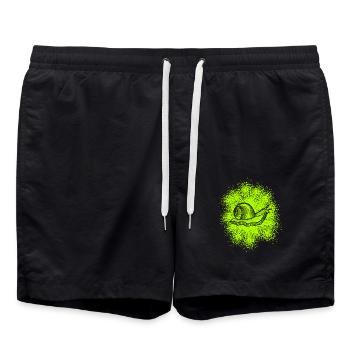 Cute snail with snail shell - Swim Trunks - black - Front - AI Model Male 185 light (185cm)