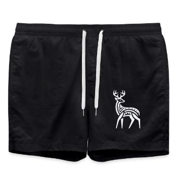 Hirsch Indianer-Indianer-Tierkreiszeichen - Badeshorts - Schwarz - Vorne - AI Model Male 185 light (185cm)