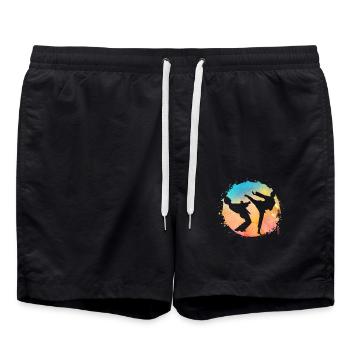 Taekwondo - Short de bain - noir - Devant - AI Model Male 185 light (185cm)