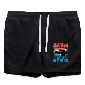 Wenn Sie einen guten Zug sehen, suchen Sie nach einem besseren - Badeshorts - Schwarz - Vorne - AI Model Male 185 light (185cm)