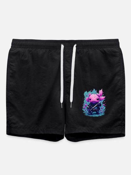 Axolotl - Swim Trunks - black