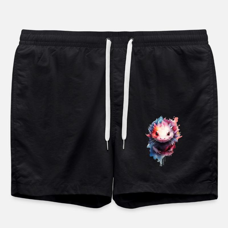 Axolotl - Swim Trunks - black