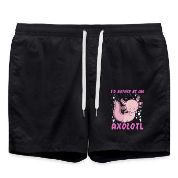 Je préfère être un axolotl - Short de bain - noir - Devant - AI Model Male 185 light (185cm)