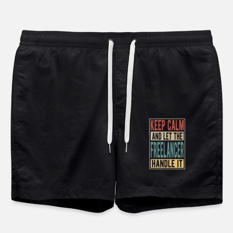 Freelancer Retro Geschenk - Badeshorts - Schwarz