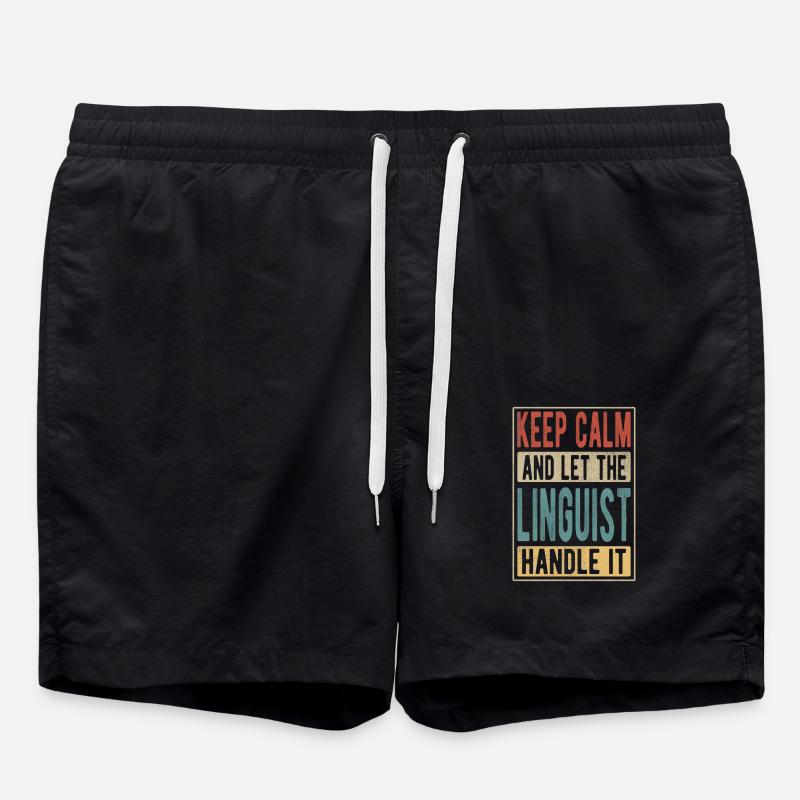 Cadeau rétro linguiste - Short de bain - noir