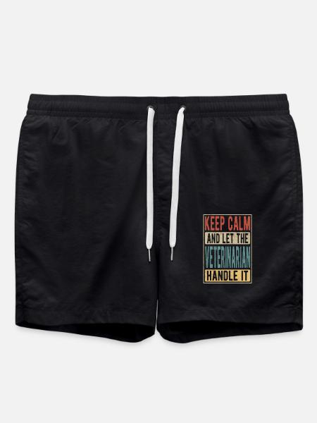 Tierarzt Retro Geschenk - Badeshorts - Schwarz