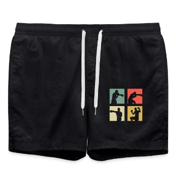 Boxe - Short de bain - noir - Devant - AI Model Male 185 light (185cm)