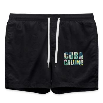 Cuba Souvenir Vacances Cuba Calling - Short de bain - noir - Devant - AI Model Male 185 light (185cm)