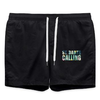 Saint-Barthélemy appelle l’évasion tropicale - Short de bain - noir - Devant - AI Model Male 185 light (185cm)
