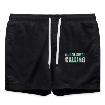 Guadeloupe Calling Tropical Guadeloupe Souvenir - Short de bain - noir - Devant - AI Model Male 185 light (185cm)