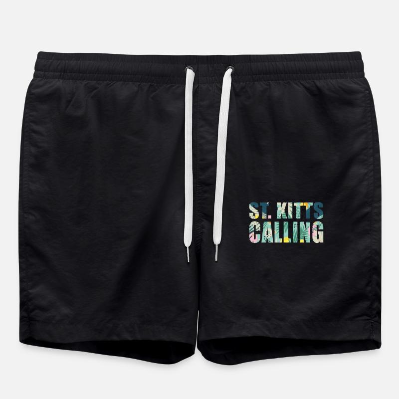 Saint-Kitts appelant Tropical Vibes Souvenir - Short de bain - noir