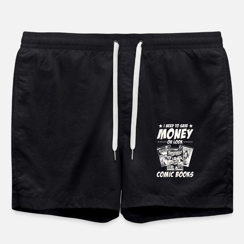 Comic Books Collector - Swim Trunks - black