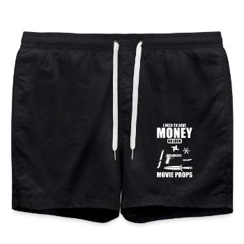 Film-Memorabilia Filmrequisiten Sammler - Badeshorts - Schwarz - Vorne - AI Model Male 185 light (185cm)
