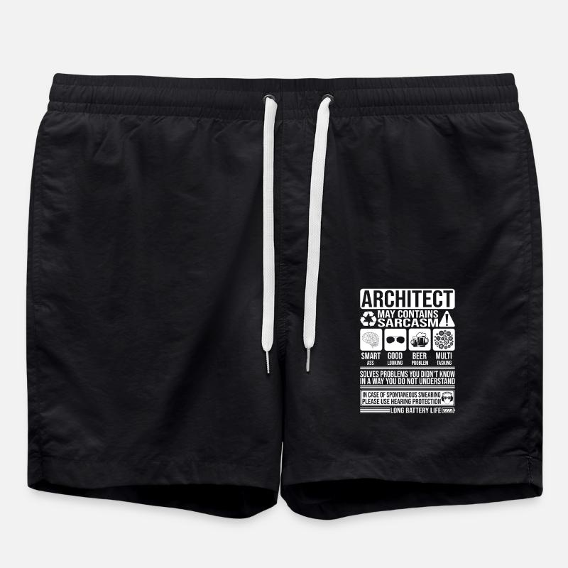 Architecte Sarcasme drôle Cadeau Architecte - Short de bain - noir