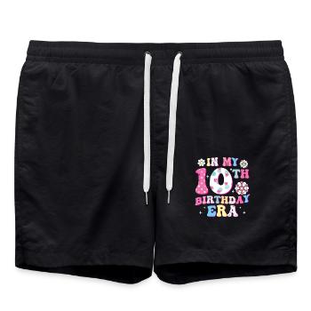 Welcome to the 10th Birthday Age - Swim Trunks - black - Front - AI Model Male 185 light (185cm)