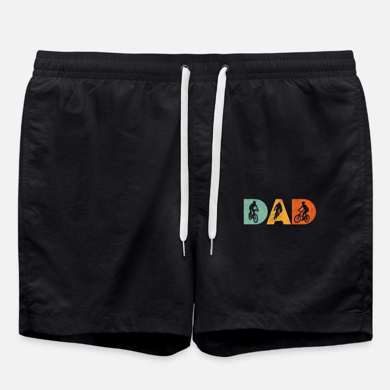 Cycling Dad Proud Dad - Swim Trunks - black