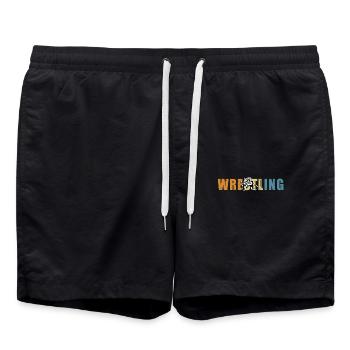 Lutte - Short de bain - noir - Devant - AI Model Male 185 light (185cm)