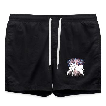 Bunny Nature Spring Butterflies Insects - Swim Trunks - black - Front - AI Model Male 185 light (185cm)