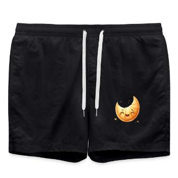 Joyeux biscuit de bonne fortune souriant - Short de bain - noir - Devant - AI Model Male 185 light (185cm)