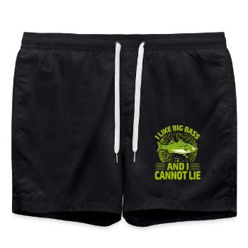 Ich mag Big Bass und kann nicht lügen - Badeshorts - Schwarz - Vorne - AI Model Male 185 light (185cm)