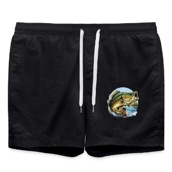 Poisson bar - Short de bain - noir - Devant - AI Model Male 185 light (185cm)